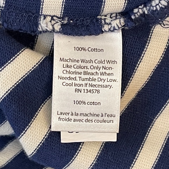 Vineyard Vines Navy Blue and White Mixed Stripe Knit Dress Size S - Picture 7 of 8